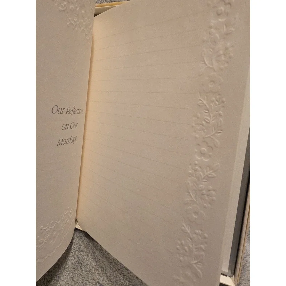 C.R. Gibson Our 25th Wedding Anniversary Keepsake Book Memories Silver With Box
